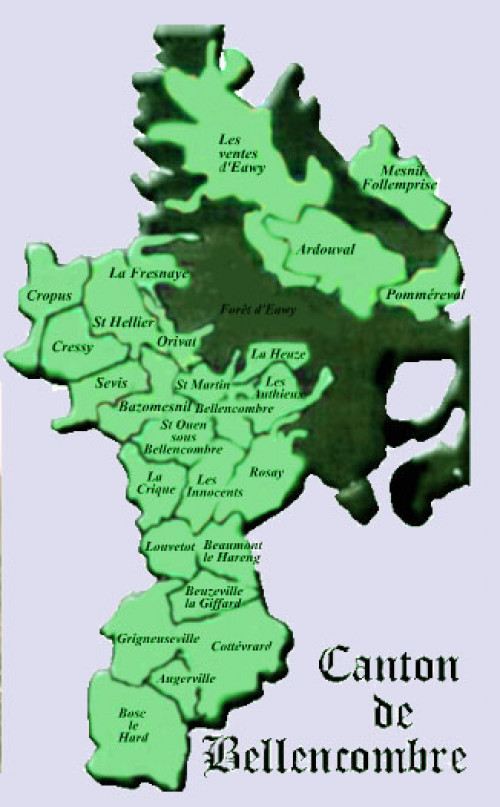Carte du canton de BELLENCOMBRE