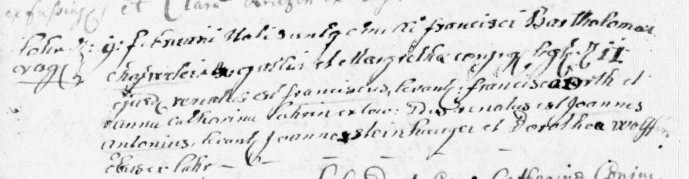 Bapteme de Franz Cavalier 1776 a Lahr au Westerwald