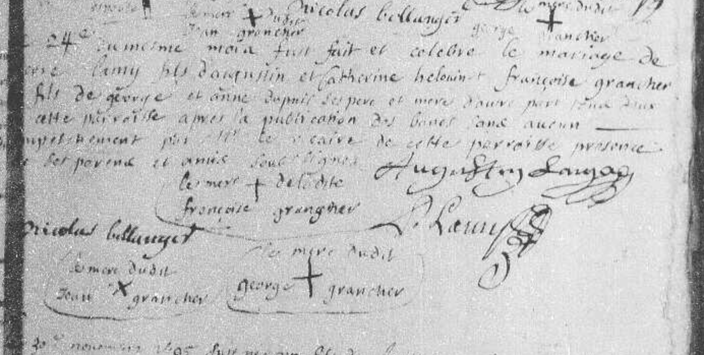 signature d'Augustin et de Jean LAMY
