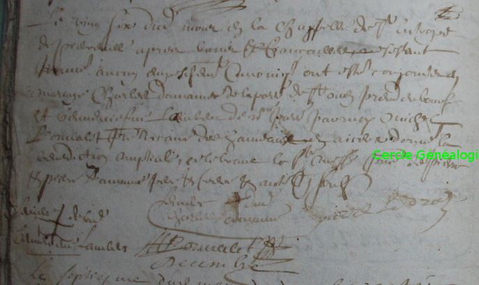 DAMAME Charles x LAMBAR 26-11-1685 Bacqueville.JPG